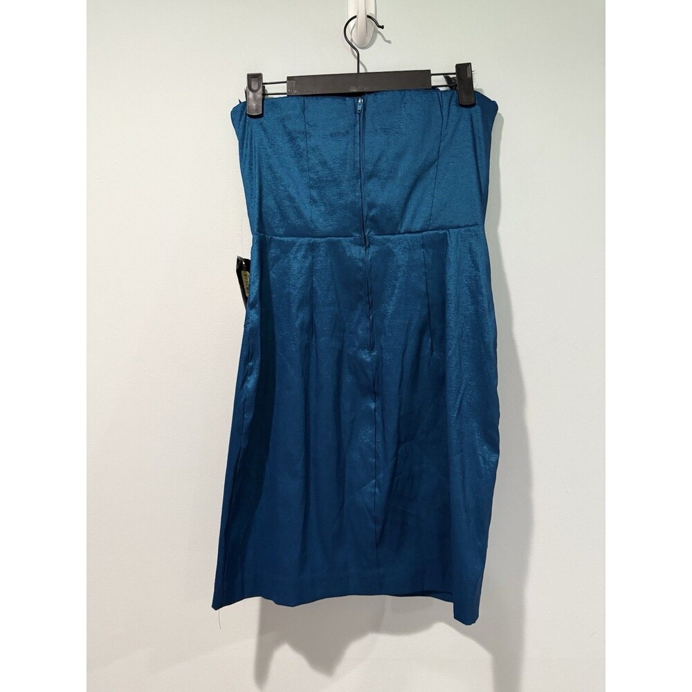 NEW Vintage Teeze Me Mini Dress XS/S* Turquoise Strapless Feathers Party Hoco - Picture 2 of 4